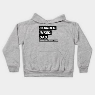 BEARDED INKED DAD Kids Hoodie